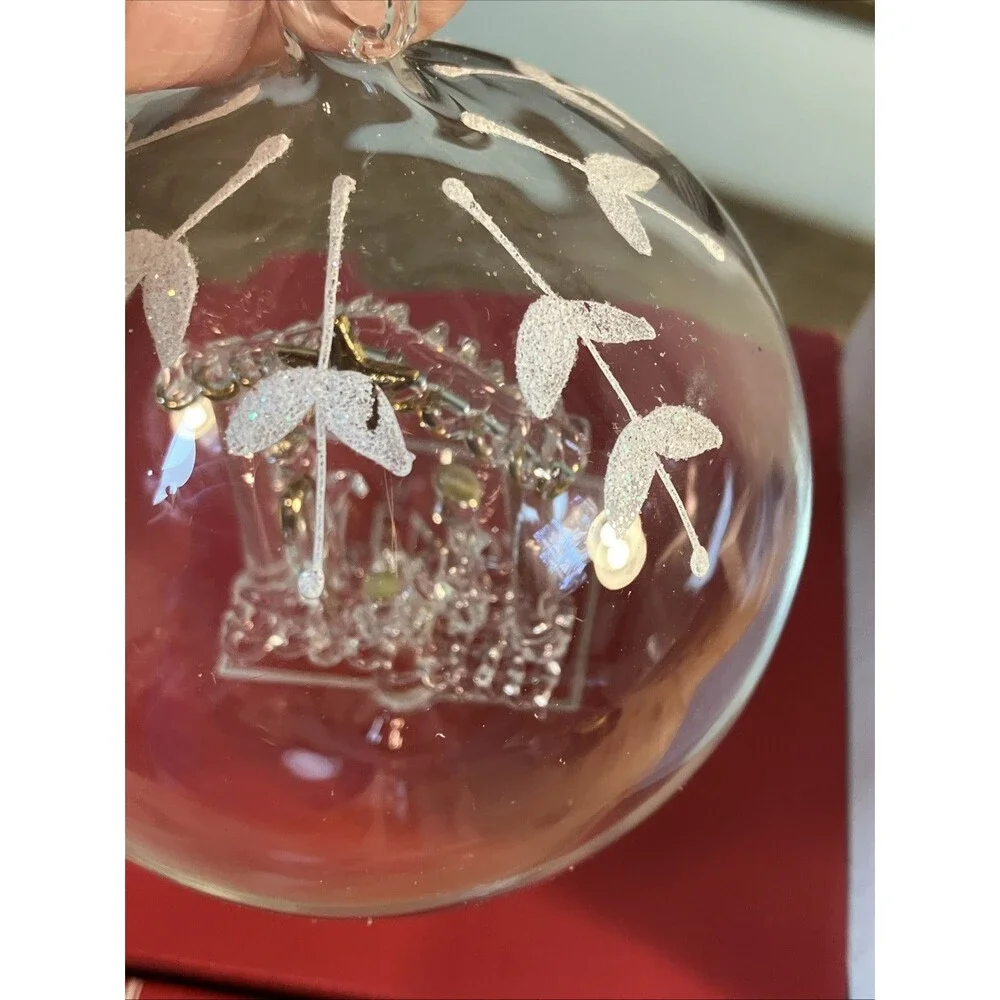 Lenox American by Design Crystal Wonder Nativity Scene Christmas Ornament 4 In